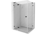 Mexen Lunar L Cabina Doccia A Battente Sinistra 100 X 80 Cm, Trasparente, Nera - 834L-100-080-70-00-L