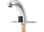 Succebuy Rubinetto Per Lavabo Touchless (Argento Cromato) Per Bagno, Rubinetto Automatico Con Sensore E Temperatura Regolabile, Miscelatore Per Lavabo A Batteria