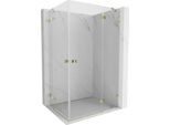 Mexen Lunar Duo Cabina Doccia Battente Destra 80 X 75 Cm, Trasparente, Oro - 834-080P-075L-50-00