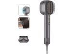 Inf Spazzola Asciugacapelli Ad Alta Velocità 1400W Con Motore 110.000 Rpm E Ugello Concentratore Grigio