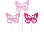 Farfalle Decorative Su Bastoncini Per Composizioni Floreali, Decorazioni Da Tavola E Fai Da Te, 18 Pezzi