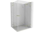 Mexen Lunar L Duo Cabina Doccia Battente Destra 115 X 100 Cm, Trasparente, Oro - 834L-115P-100L-50-00