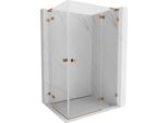 Mexen Lunar L Duo Cabina Doccia Battente Destra 115 X 70 Cm, Trasparente, Oro Rosa - 834L-115P-070L-60-00