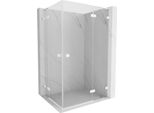 Mexen Lunar L Duo Cabina Doccia Battente Destra 115 X 90 Cm, Trasparente, Bianca - 834L-115P-090L-20-00