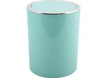 Msv Serie Bagno "Aspen"" Design Bidone Per Cosmetici Bidone A Pedale Bidone Con Coperchio Basculante Bidone Per Rifiuti 6 Litri (ØXh): Circa 18,5 X 26 Cm Verde Pastello"