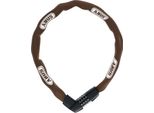 Lucchetto A Catena Abus Tresor 1385 - Lucchetto A Combinazione In Acciaio Temprato - Catena Quadrata Spessa 7 Mm - Livello Di Sicurezza Abus 7 - 85 Cm - Marrone