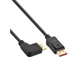 Inline® 17155L Cavo Inline® Displayport 1.4, 8K4K, Angolato A Sinistra, Nero/Oro, 5 M