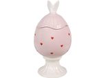 Vasetto Per Uova Clayre & Eef Ø 13X25 Cm In Ceramica Rosa