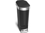 Simplehuman Cestini - Cestino Per Rifiuti Slim 40 L, Nero CW1390