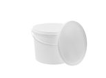 Benbow Secchio Con Coperchio Con Manico 10L Quantità: 20 Pezzi, Bianco Bsr, Ermetico, Sicuro Per Gli Alimenti, Brc, A Prova Di Perdite