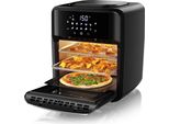 Arendo Friggitrice Ad Aria Calda Xxl Con Accessori, Airfryer 12L, Friggitrice Ad Aria Calda 3In1 In Acciaio Inox, 1800 W, Mini Forno, Grill, Disidratatore, Friggitrice Senza Olio, Grill Rotante A Convezione