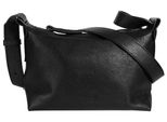 UmhäNgetasche Cluty, Damen, Gr. B/H/T: 26Cm X 18Cm X 12Cm Onesize, Schwarz, Leder, Leicht GläNzend, Unifarben, Taschen UmhäNgetasche, Echt Leder, Made In Italy