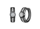 Paar Creolen Celesta, Weiß, Weiß, Ohrringe, Damen, One-Size, Silber 925 (Sterlingsilber)