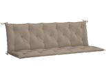 Vidaxl Cuscini Per Panca Da Giardino 2 Pz. Taupe 180X50X7 Cm Tessuto Oxford