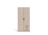 Armadio Spell 2 Ante E 3 Cassetti Decoro Hickory.