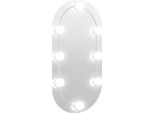 Specchio Con Luci Led 60X30 Cm In Vetro Ovale