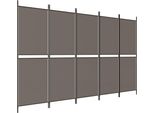 Syfax™ Divisorio A 5 Pannelli Antracite 250X180 Cm Tessuto