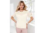 Ajourpullover Classic Basics "Ajour-Pullover", Damen, Gr. 54, Ecru, 100% Polyacryl, Unifarben, Pullover
