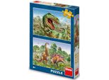 Puzzle Di Dinosauri 2X48 Pezzi