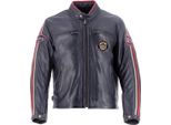 Giacca In Pelle Da Moto Helstons Ace 10Ans, Blu Scuro, Xl