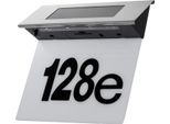 MCE423 Numero Civico Solare Maclean Con Plexiglass: 17X13Cm Numero Civico Con Illuminazione A Led Sensore Crepuscolare IP44 60Lm 1,5W Bianco Freddo 6000K Applique Da Esterno