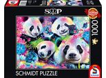 Schmidt Spiele Puzzle Sheena Pike Neon Flowers Pandas 1000 Pezzi