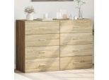 Vidaxl Credenze 2 Pezzi Rovere Sonoma 60X39X80 Cm Materiale A Base Di Legno