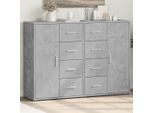 Vidaxl Credenze 2 Pz. Grigio Cemento 60X31X84 Cm Materiale A Base Di Legno