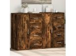 Credenze 2 Pz. Rovere Fumé 59X39X80 Cm Materiale A Base Di Legno