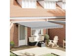 Vidaxl Tenda Da Sole Automatica Con Led Antracite E Bianca 400X300 Cm