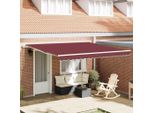 Vidaxl Tenda Da Sole Automatica Rosso Borgogna 400X300 Cm