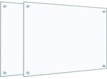 Vidaxl Alzatina Da Cucina 2 Pz. Vetro Temperato Trasparente 70X50 Cm