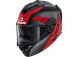 Casco Shark Spartan Gt Elgen Micro, Nero Opaco/Rosso, Xs (53/54)
