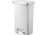 Eko - Cestino A Pedale Hana 45 Litri - Plastica - Bianco