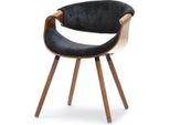 Sedia Da Pranzo Di Design Sarolta - Noce / Nero 2