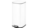 Eko - Pattumiera A Pedale Stella 30 Litri - Acciaio Inox - Bianco