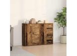 Vidaxl Credenze 2 Pezzi In Legno Di Recupero 60 X 31 X 84 Cm Materiale A Base Di Legno