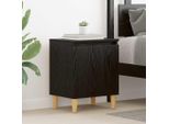 Vidaxl Comodino Look Rovere Nero 40 X 30 X 50 Cm Materiale A Base Di Legno