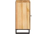 Vidaxl Credenza Con Contenitore Marrone 40 X 33 X 75 Cm In Legno Massiccio Di Mango
