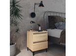 The Living Store Comodino Rovere Sonoma 40X35X50 Cm Materiale Legno