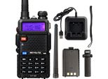 Retevis RT5R Radio A Doppia Banda, Radio Amatoriale A Lungo Raggio, Radio Ricaricabile Usb Da 2 M/70 Cm, Radio Fm Portatile, Radio Amatoriale A 128 Canali Per Sicurezza, Cantiere, Scuola, Negozio.