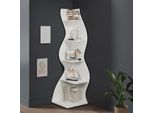 Tribesigns Scaffale Ad Angolo, Altezza 183 Cm, Scaffale Portaoggetti, Libreria, Porta Piante, Mobile Organizzatore, 5 Livelli, Moderno, Per Casa, Ufficio, Soggiorno, Bianco