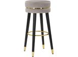 Mauro Ferretti Sgabello Da Bar Paris Ø 35X74 Cm Grigio Nero Oro