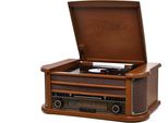 Reflexion HIF2004BT Sistema Stereo Retrò Ricezione Radio Bluetooth Giradischi Cd Usb Incl