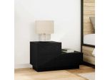 Maison Exclusive - Comodino Effetto Rovere Nero 70 X 36 X 40,5 Cm Materiale Ligneo