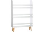 Scaffale Per Bambini Bianco 3 Livelli Scaffale Per Libri Giocattolo Mdf 95X50X15 Cm Ruhhy Camera Dei Bambini 26440