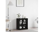 Credenza Vidaxl Led Look Rovere Nero 60,5 X 37 X 67 Cm