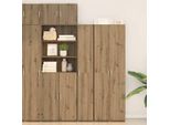 Vidaxl Credenza Artigianale In Rovere 30 X 42,5 X 185 Cm Materiale A Base Di Legno