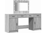 Syfax™ Tavolo Da Trucco Con Cassetto 3 Pcs Grigio Legno Multistrato