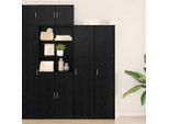 Maison Exclusive - Credenza Alta Effetto Rovere Nero 40 X 42,5 X 185 Cm